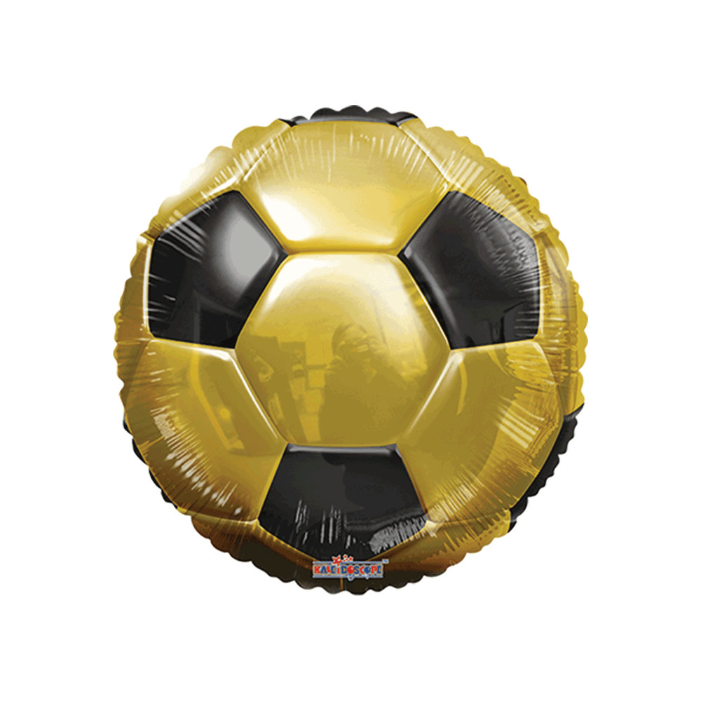 Globo 18" Soccer Gold y Negro