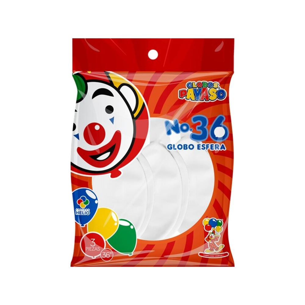 Globo 36" Blanco 3pz 