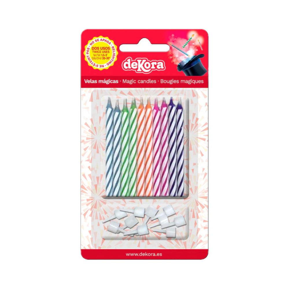 Velas Magicas Multicolor 10pz