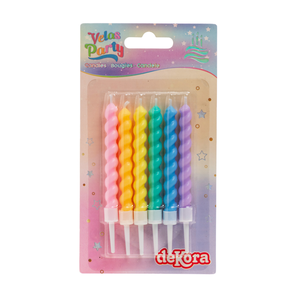 Vela Twisted Colores 10cm