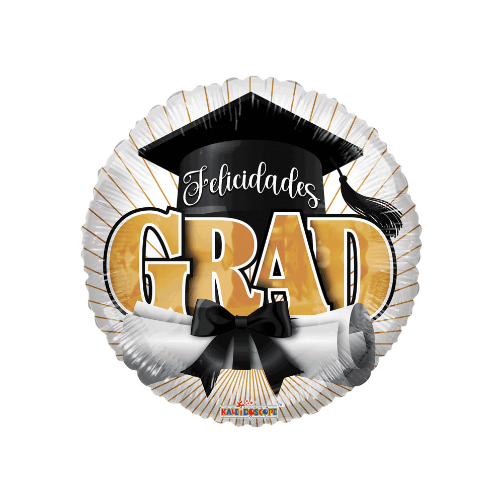 GRD004 Globo 18" Felicidades Grad Diploma