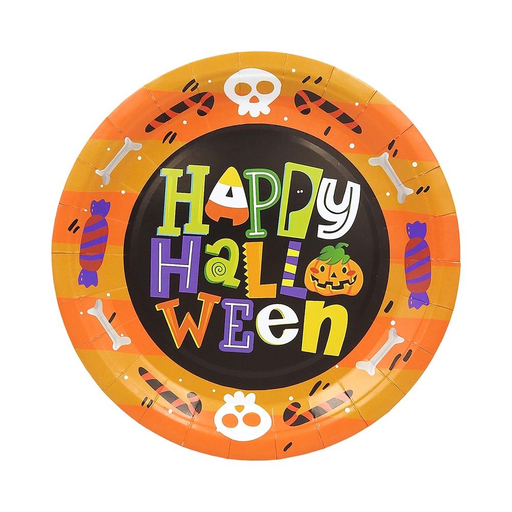 Plato Cartón Halloween Mod. 1 10 pz.