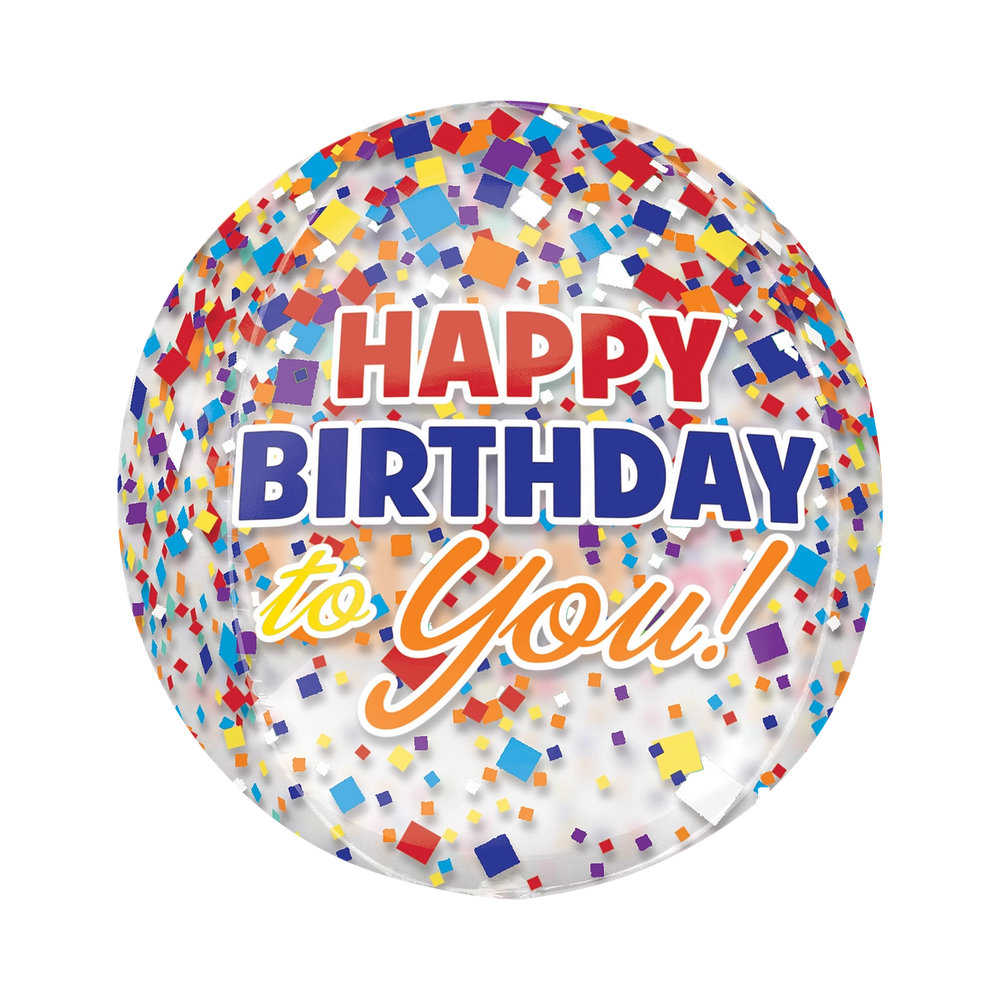 HB122 Orbz HBD Clear Confetti