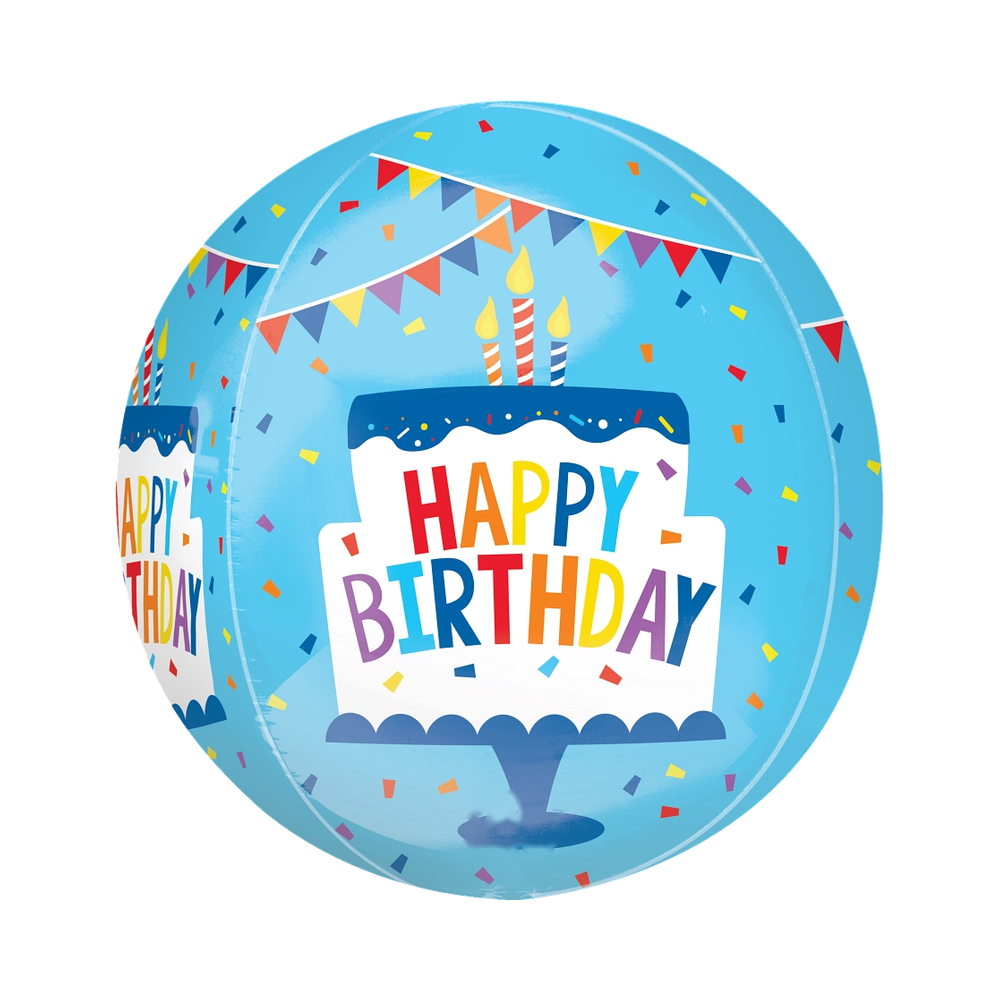 HB123 Orbz Happy Birthday Tiered Cake