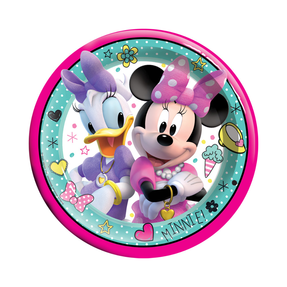 Plato 7 Minnie Mouse Rosa 6pz