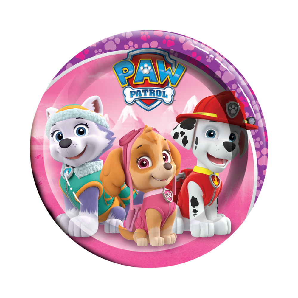 Plato 7 Paw Patrol Niña 6pz