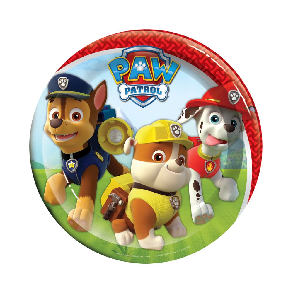 Plato 7 Paw Patrol Niño 6pz