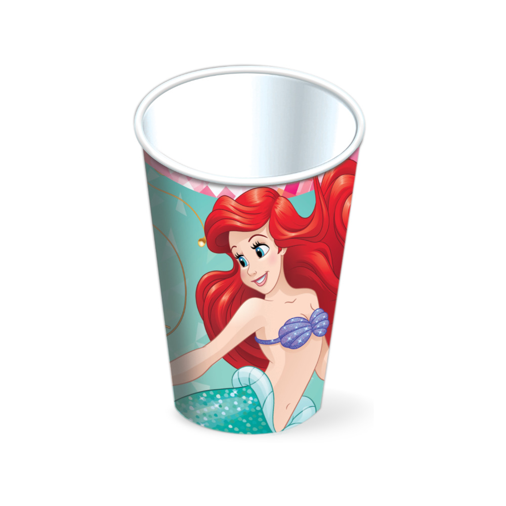 Vaso 9oz La Sirenita 6pz