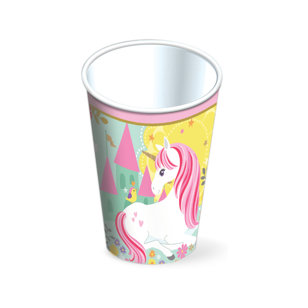 Vaso 9oz Unicornio 8pz
