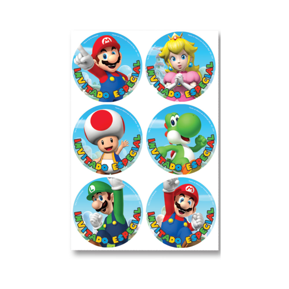 Distintivo Lic Super Mario Bros 24pz