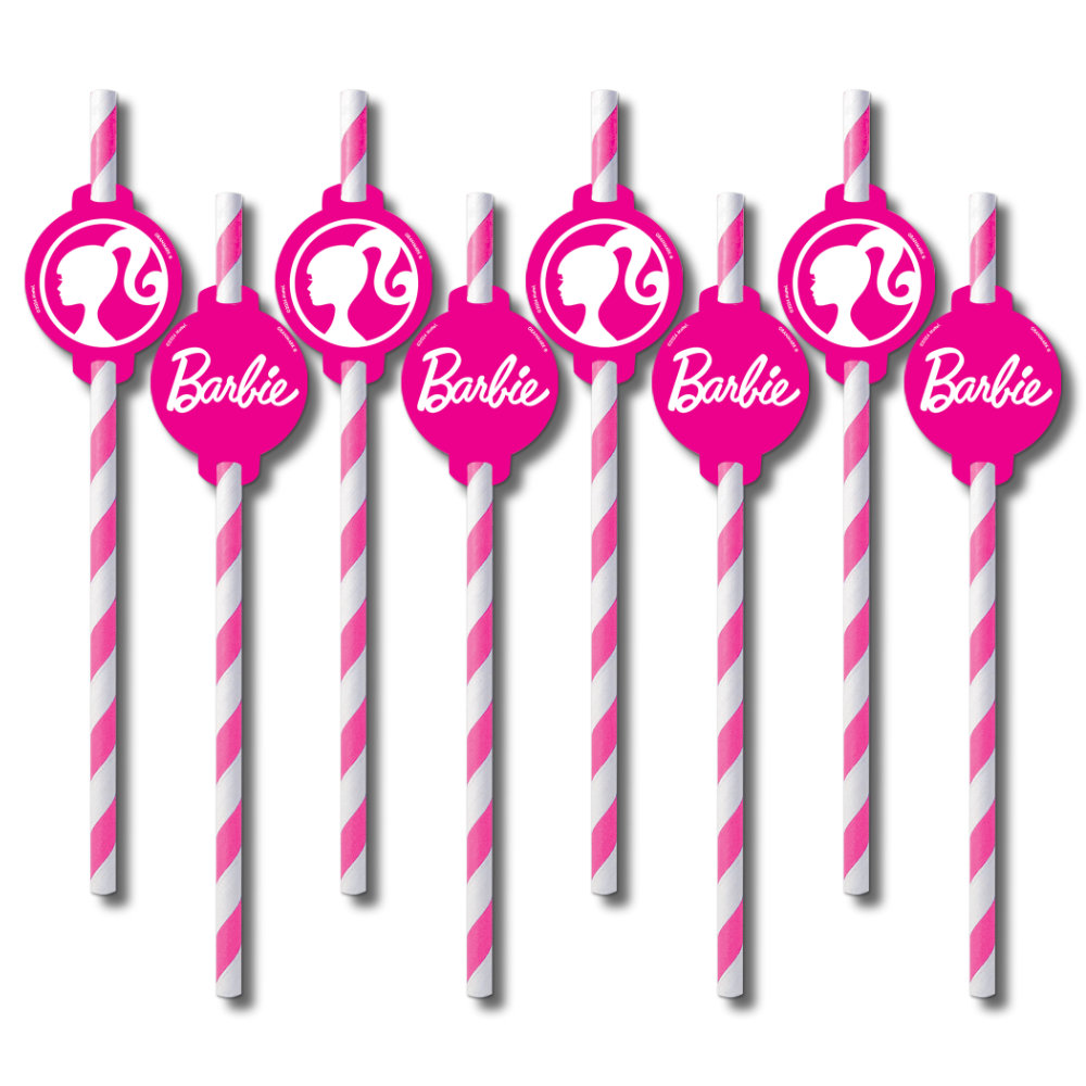 Popote Barbie 8pz