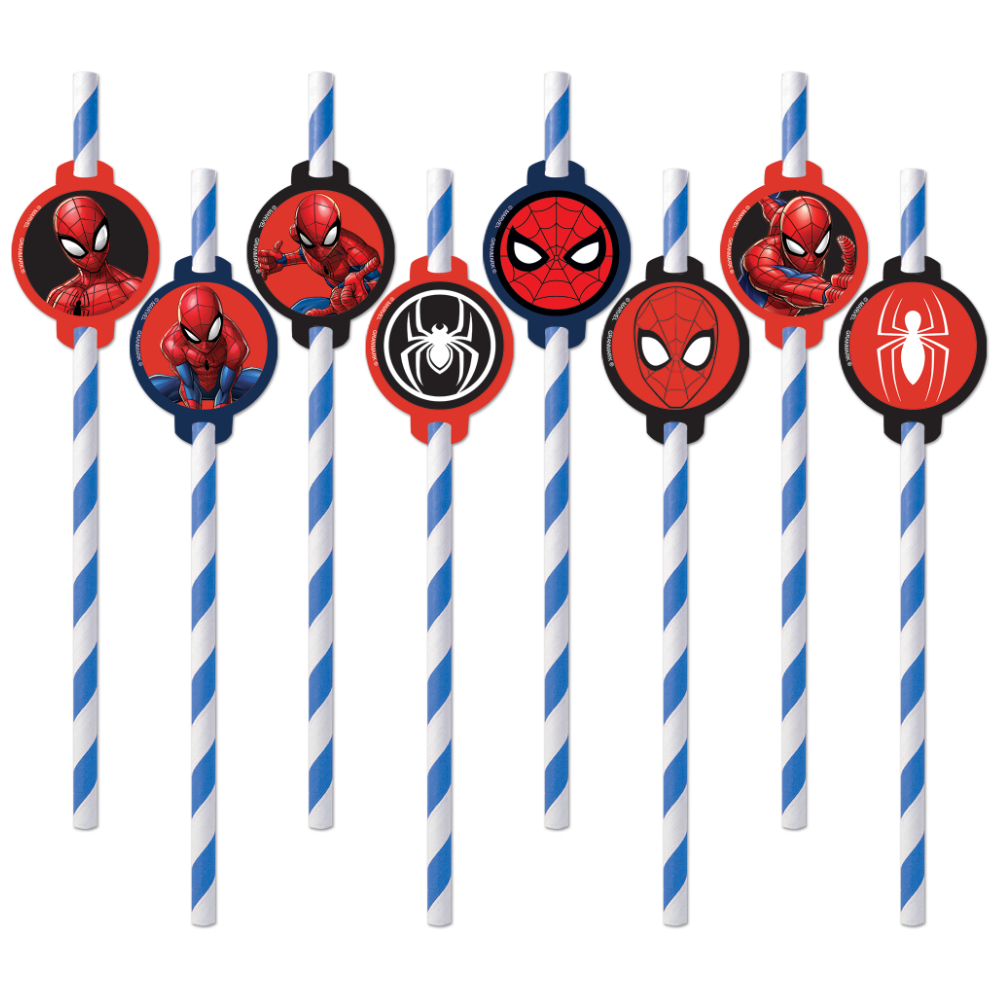 Popote Spiderman 8pz