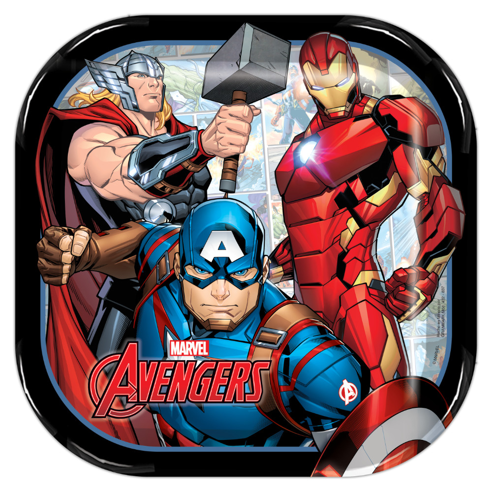 Plato 9 Lic Avengers Assemble 6pz