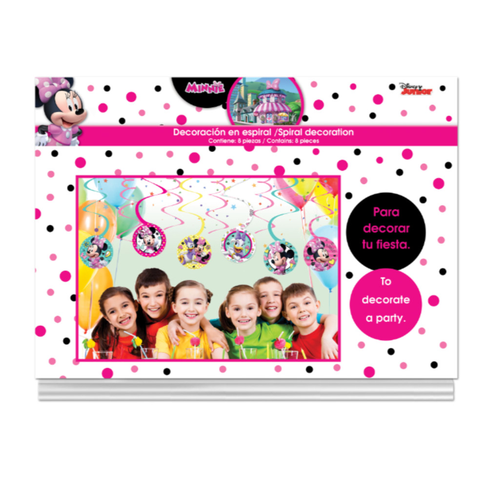 Adorno Espiral Minnie Mouse 8pz