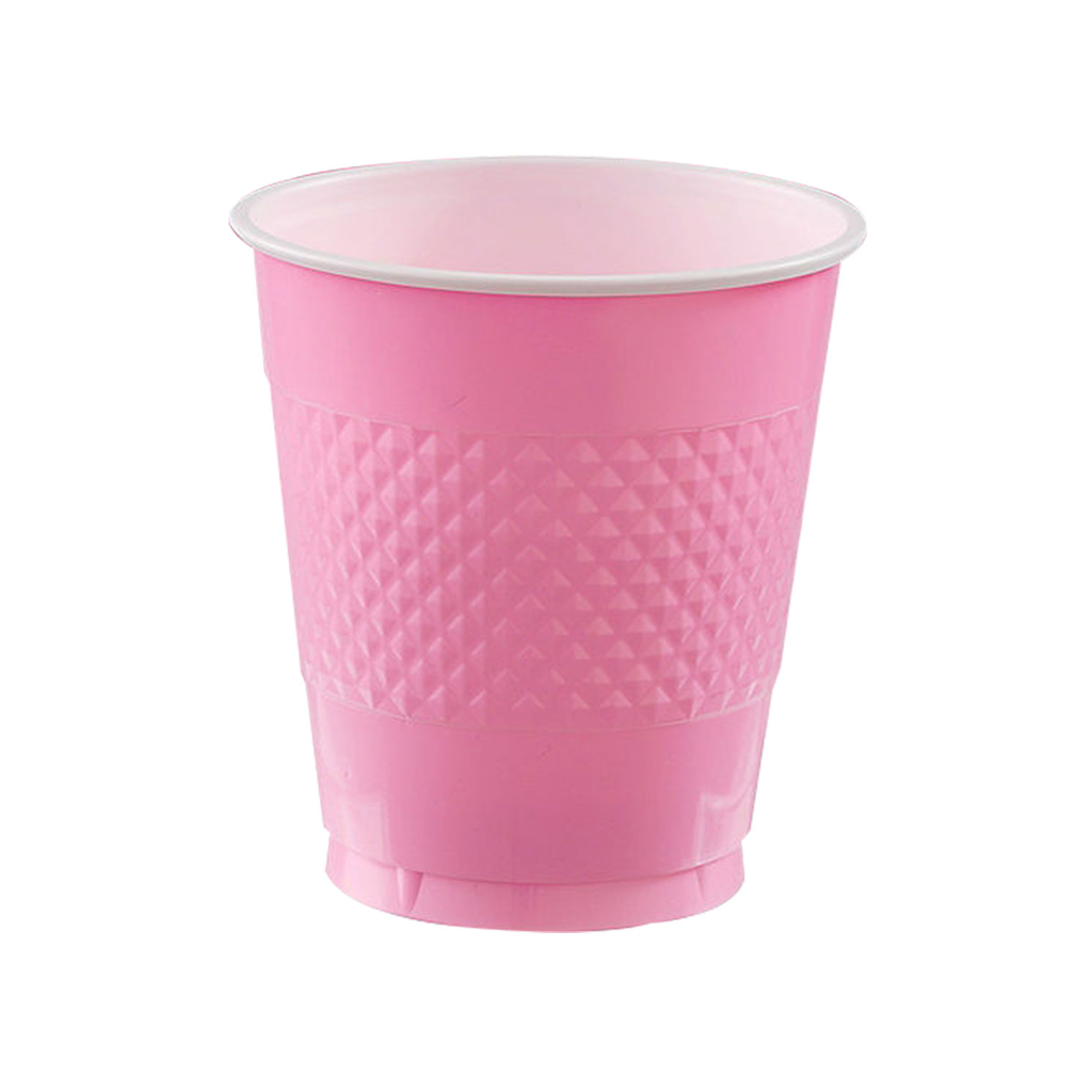 Vaso Plastico 12oz Rosa Bebe C/20