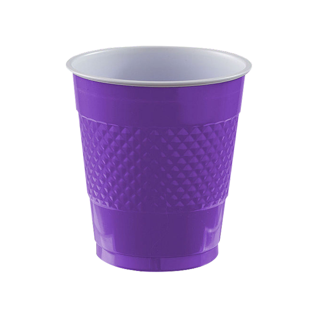 Vaso Plastico 12oz Morado 20 pz