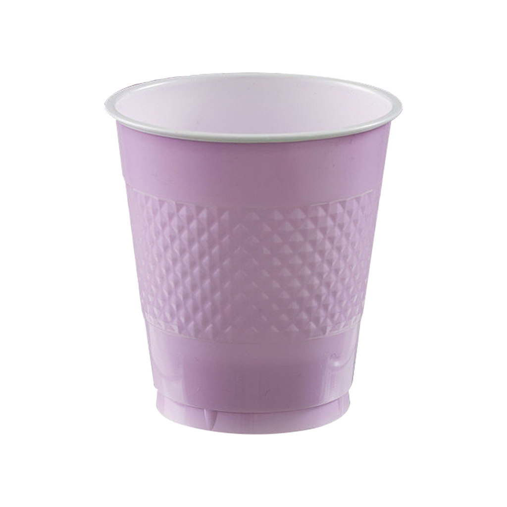 Vaso Plastico 12oz Lavanda 20 pz
