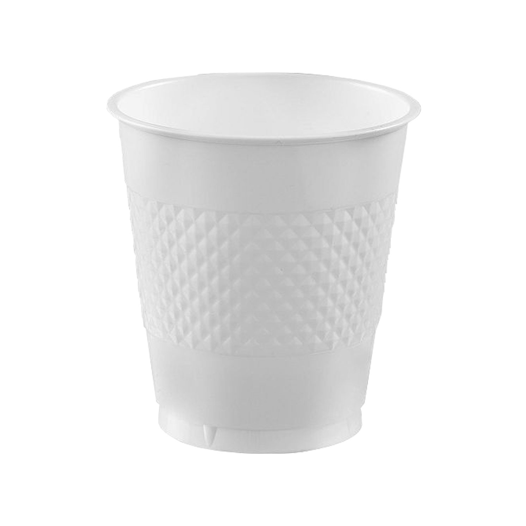 Vaso Plastico 12oz Blanco 20 pz