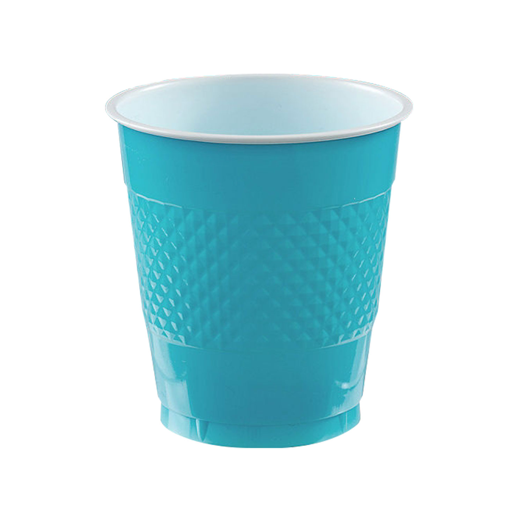 Vaso Plastico 12oz Azul Caribe 20 pz