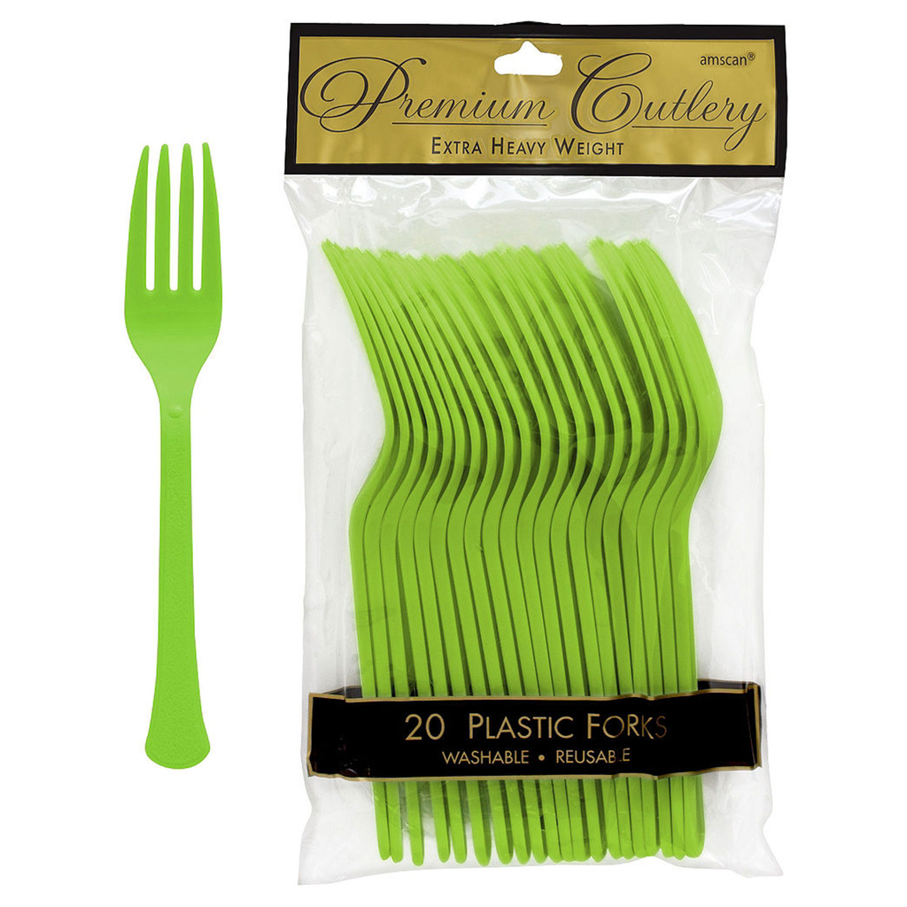 Tenedores Verde Kiwi 20 pz