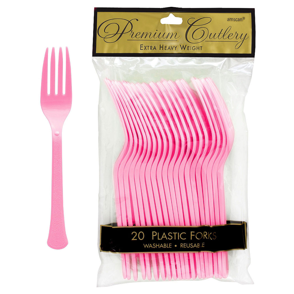 Tenedores Rosa Bebe 20 pz
