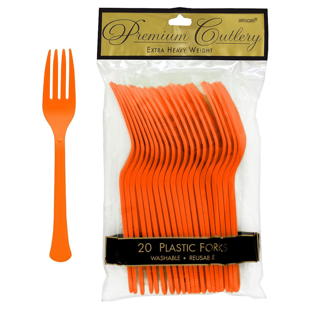 Tenedores Naranja 20 pz