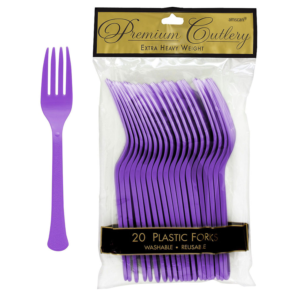 Tenedores Morado 20 pz