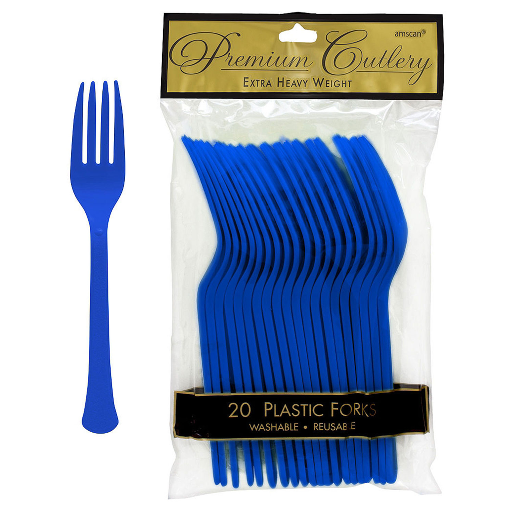 Tenedores Azul Rey 20 pz