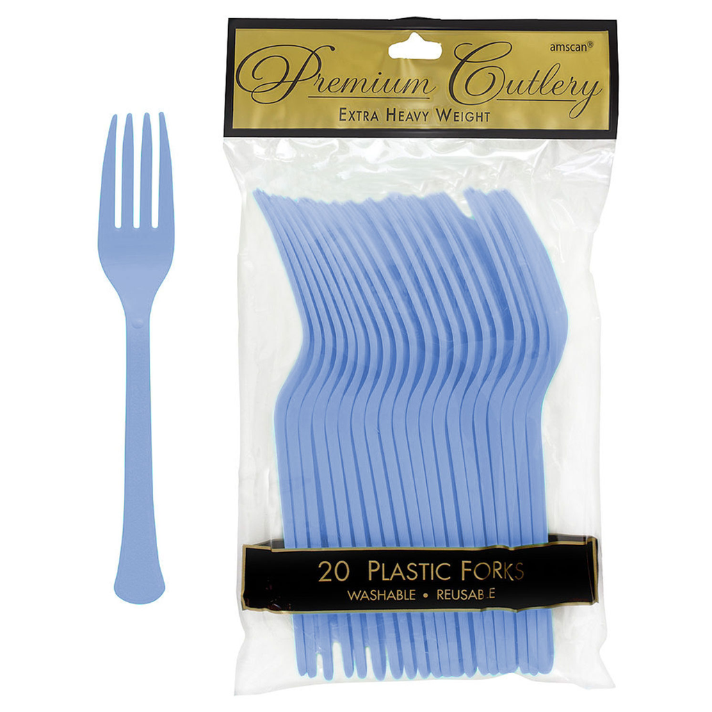 Tenedores Azul Pastel 20 pz