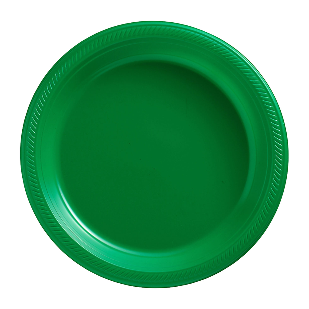 Plato 9" Verde Bandera 20 pz