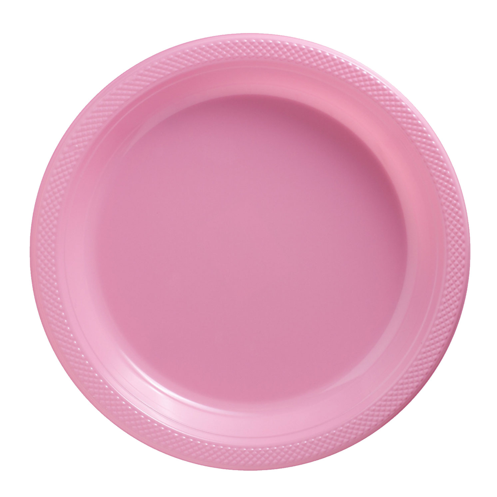 Plato 9" Rosa Bebe 20 pz