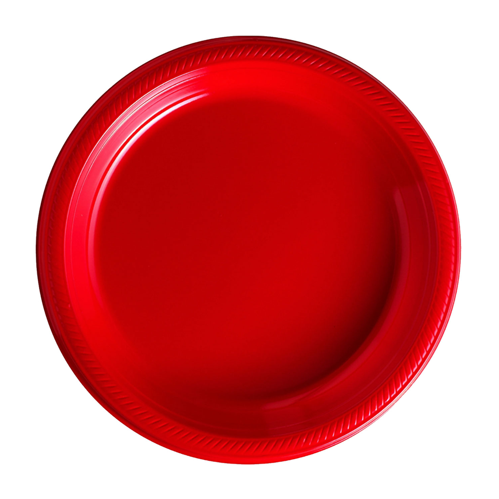 Plato 9" Rojo 20 pz