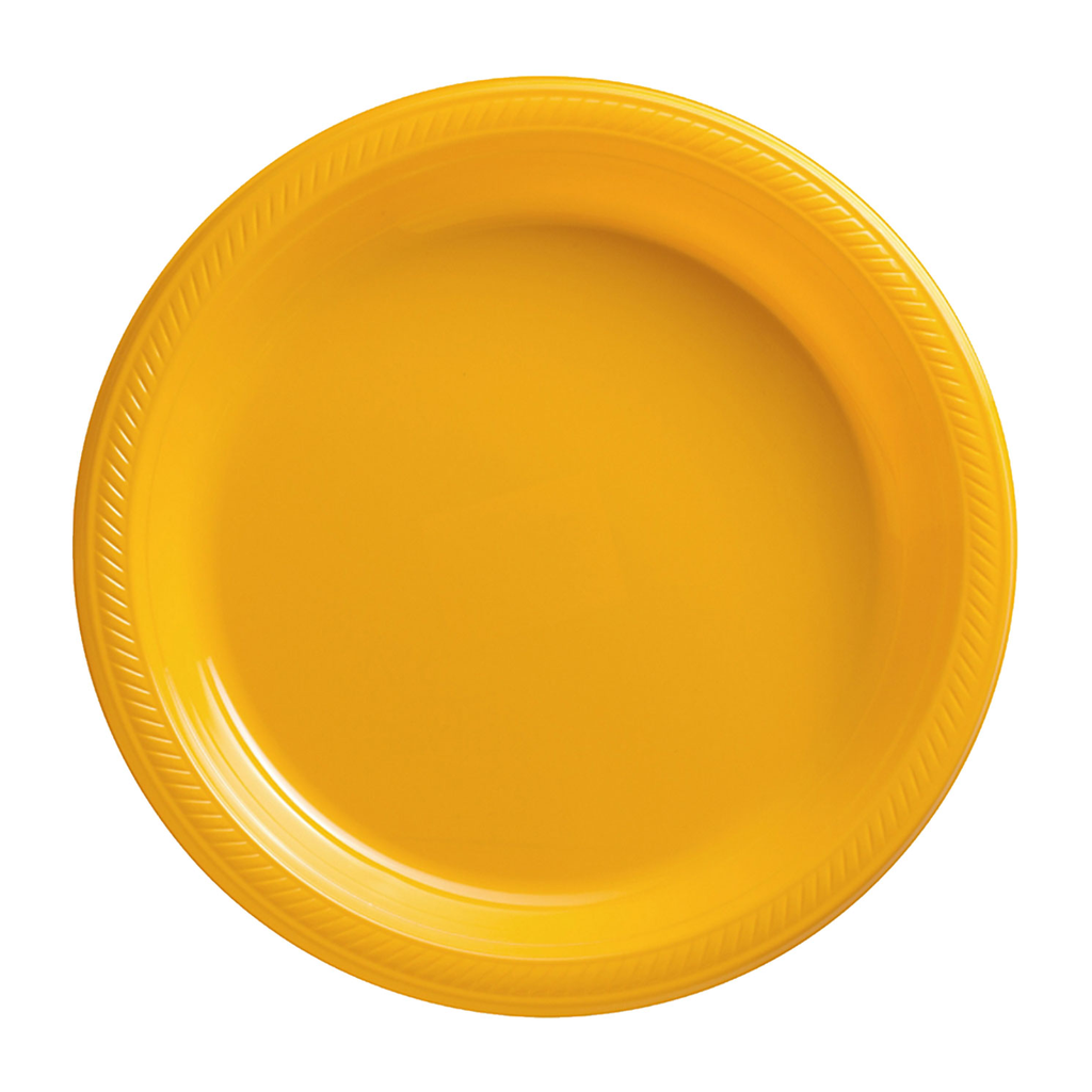 Plato 9" Amarillo Brillante 20 pz