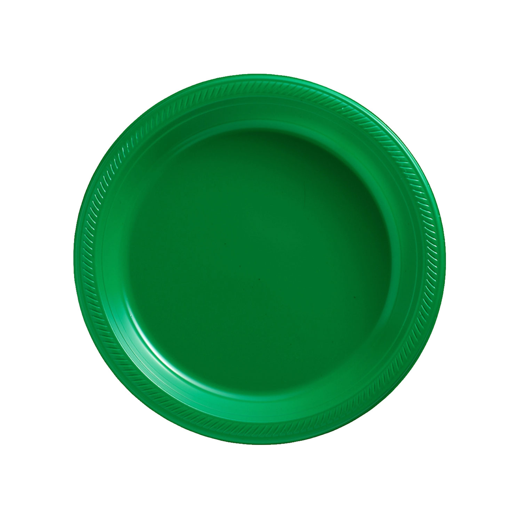 Plato 7" Verde Bandera 20 pz
