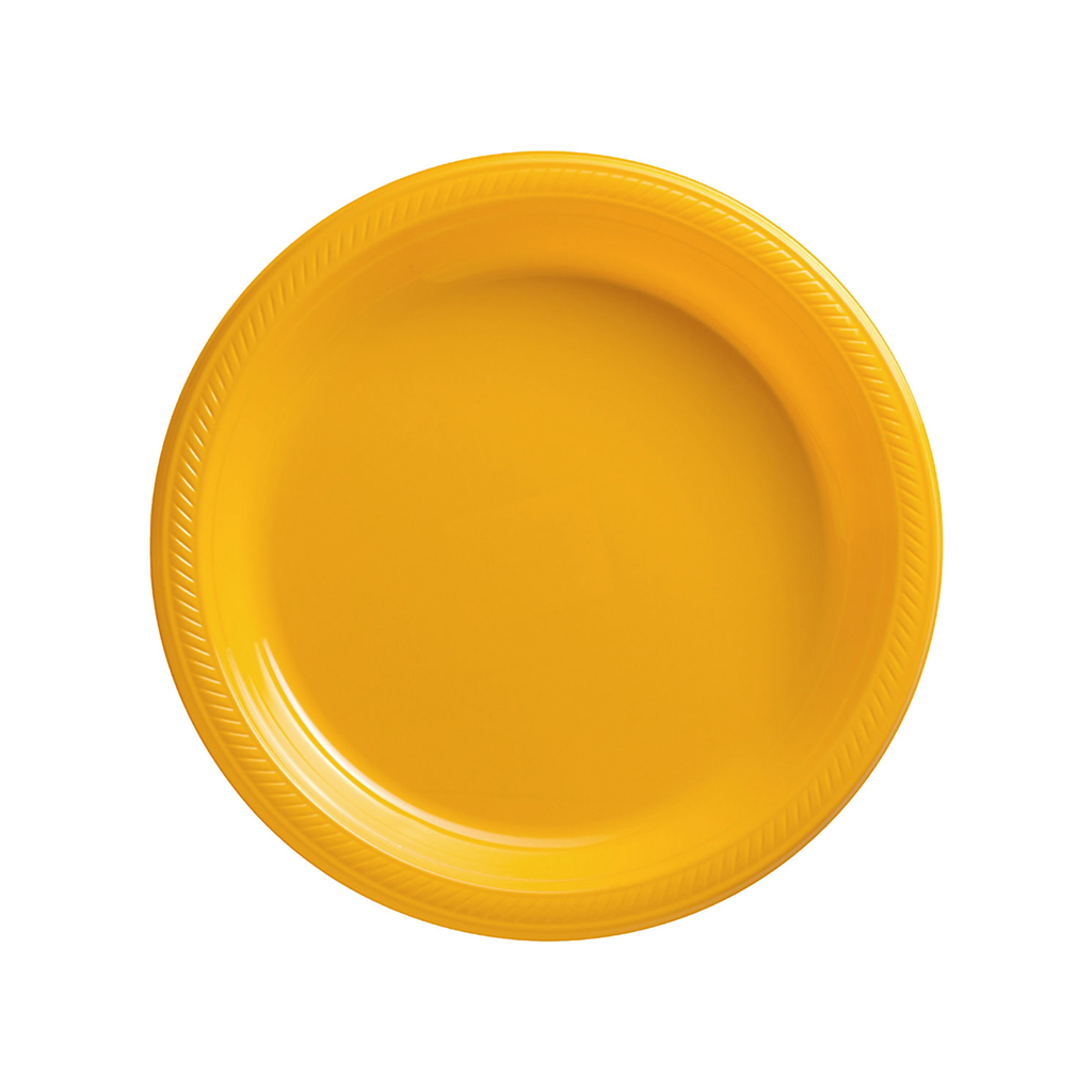 Plato 7" Amarillo Brillante 20 pz