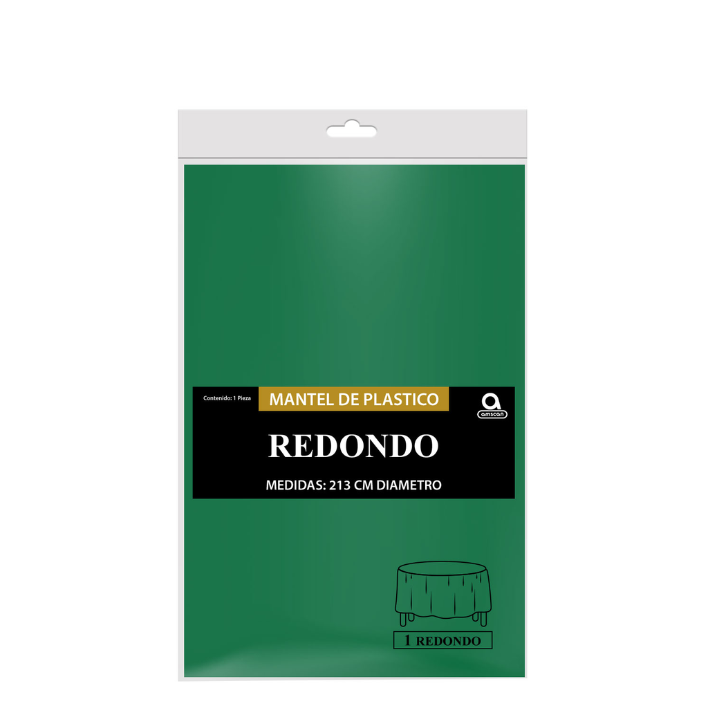 Mantel Redondo Verde Bandera