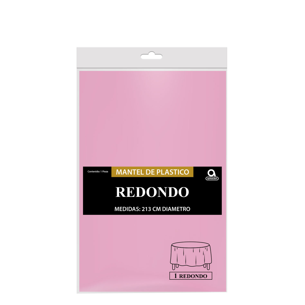 Mantel Redondo Rosa Bebe