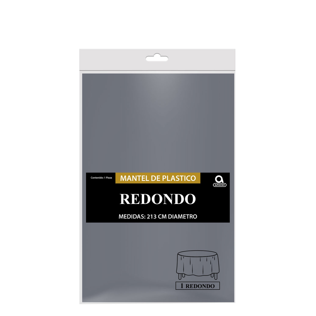 Mantel Redondo Plata