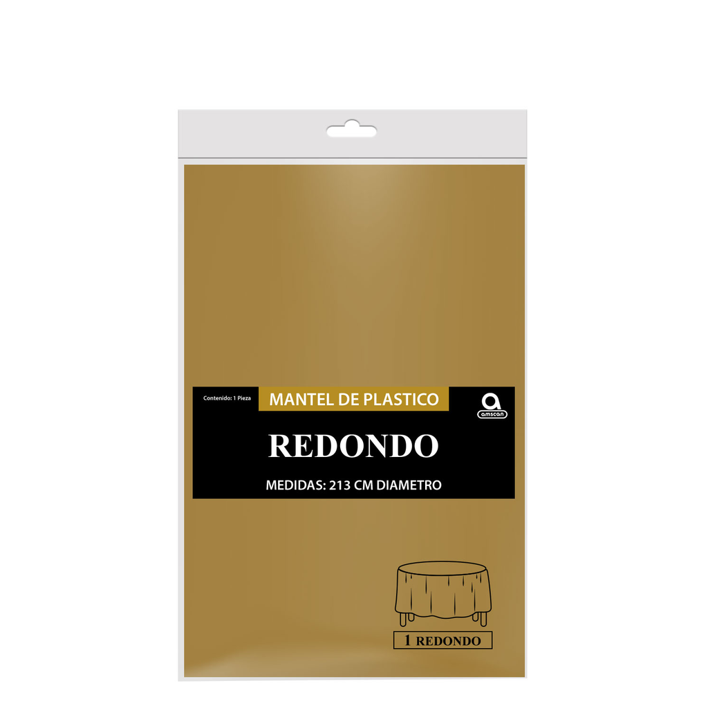 Mantel Redondo Oro