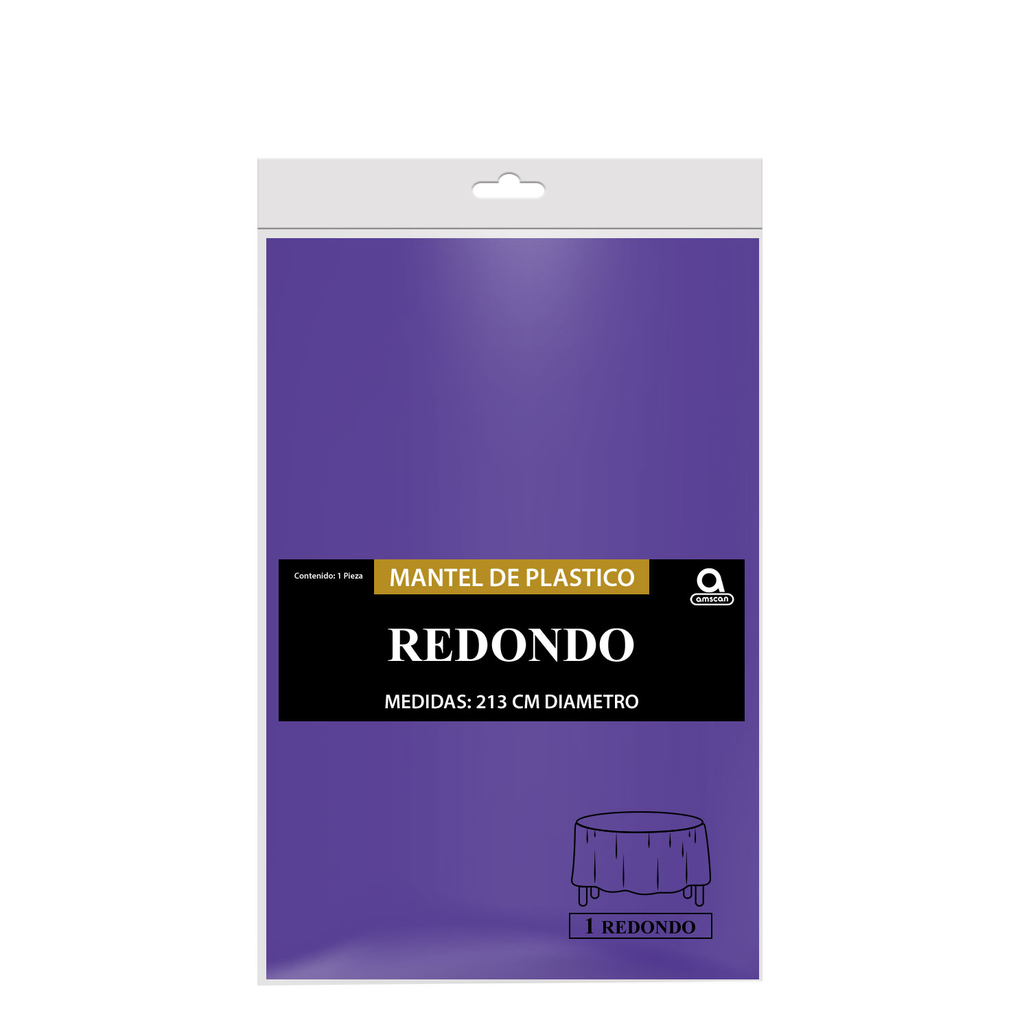 Mantel Redondo Morado