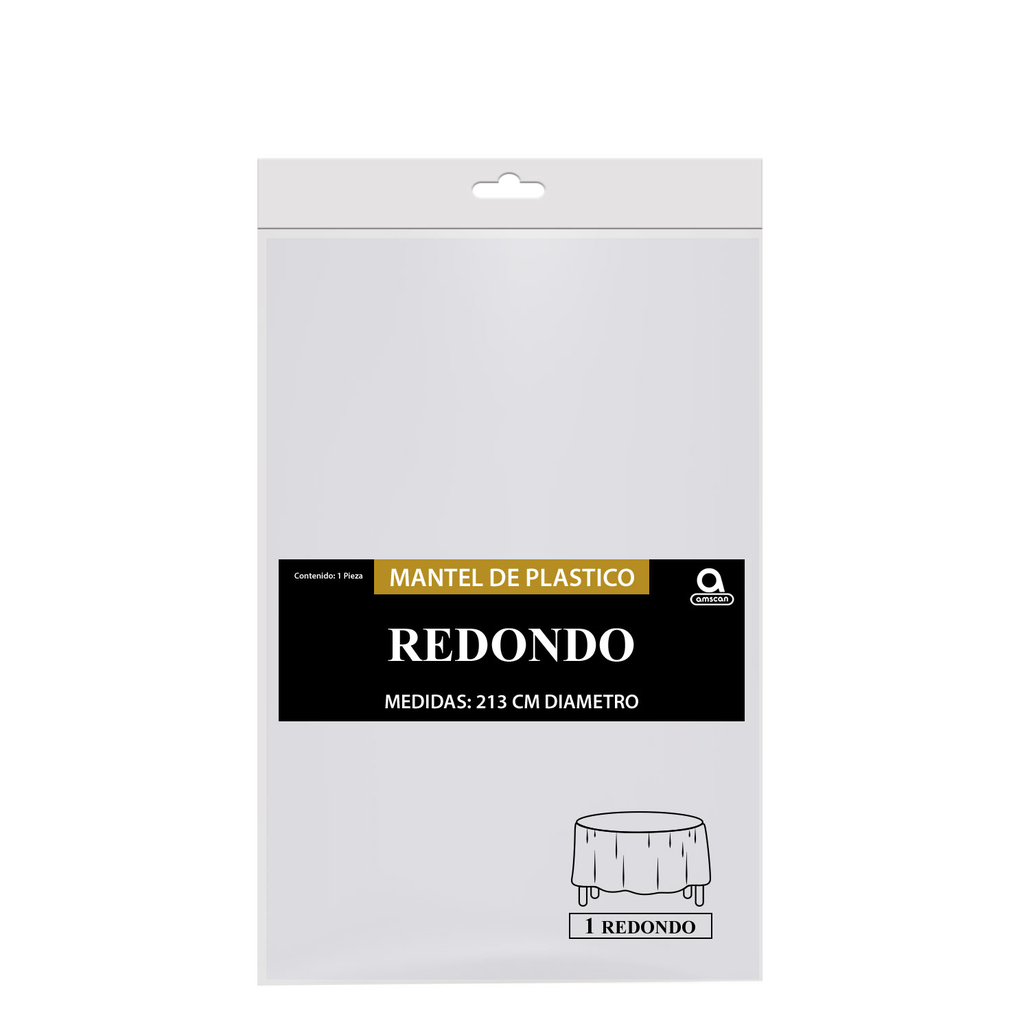 Mantel Redondo Blanco