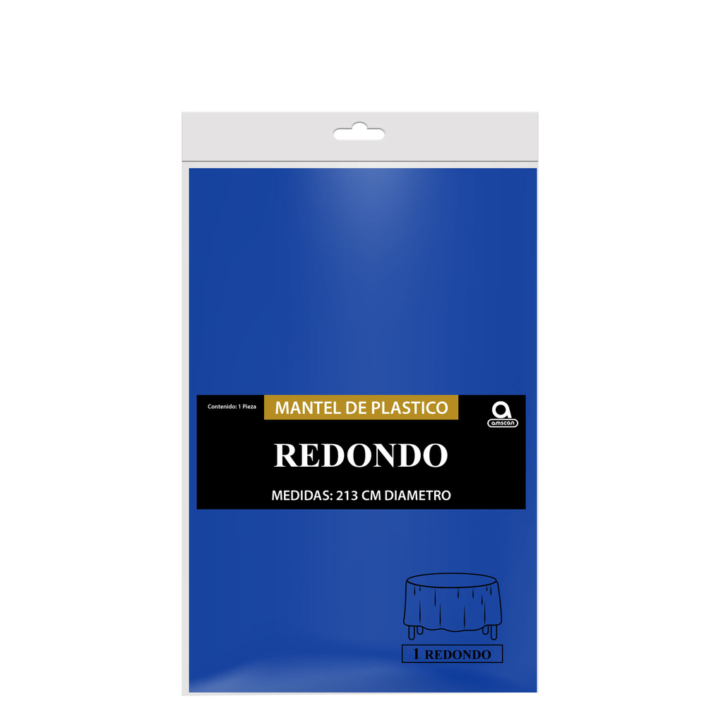 Mantel Redondo Azul Rey