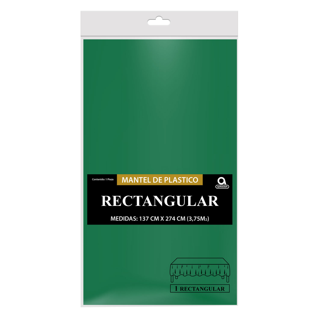 Mantel Rectangular Verde Bandera