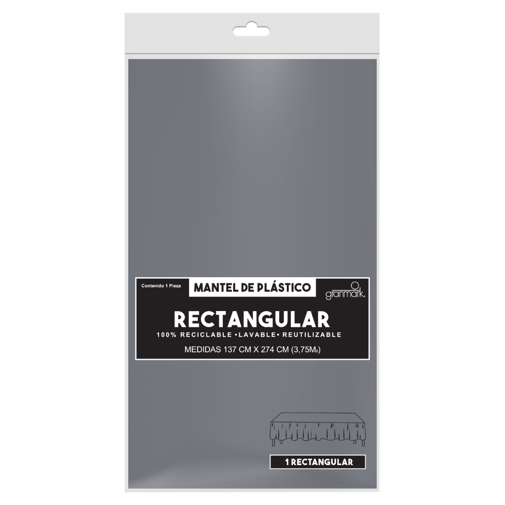 Mantel Rectangular Plata