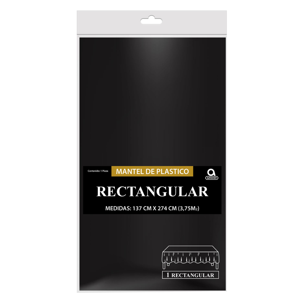 Mantel Rectangular Negro