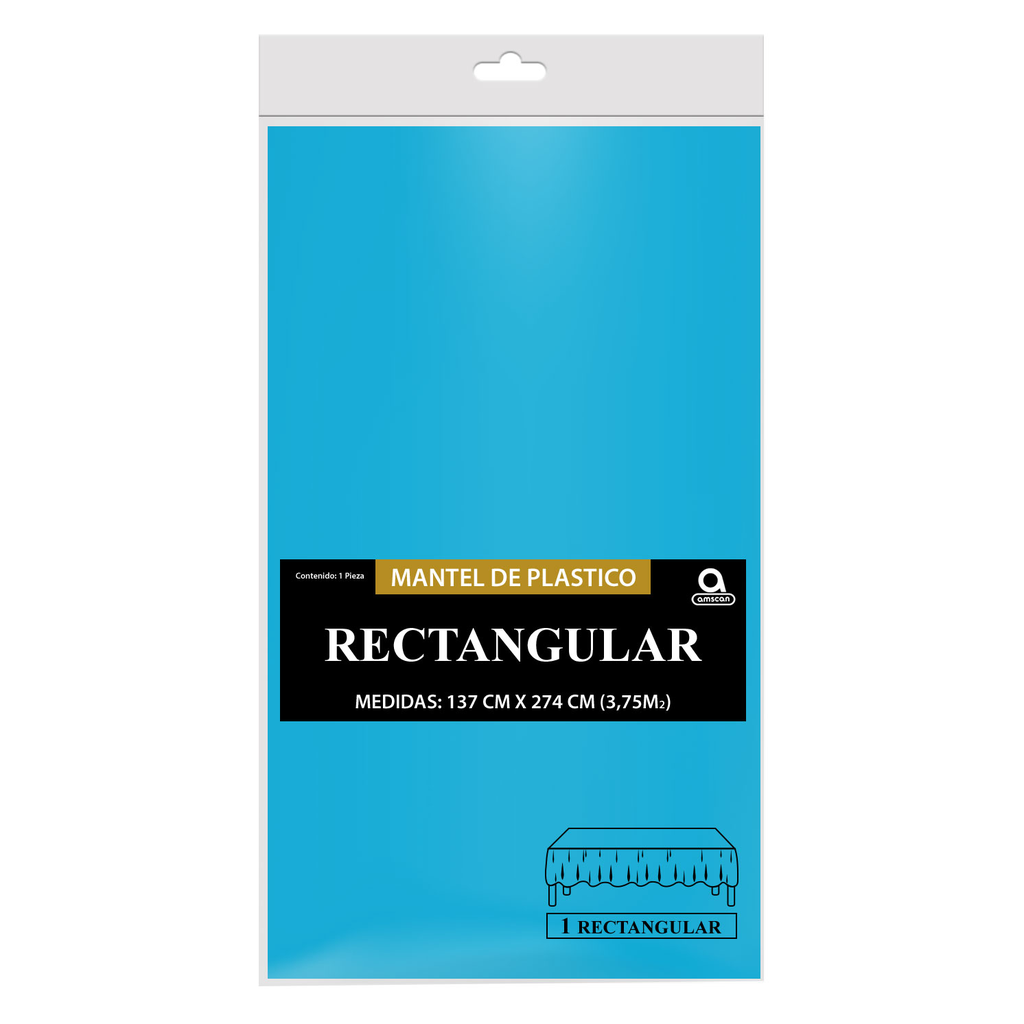 Mantel Rectangular Azul Caribe