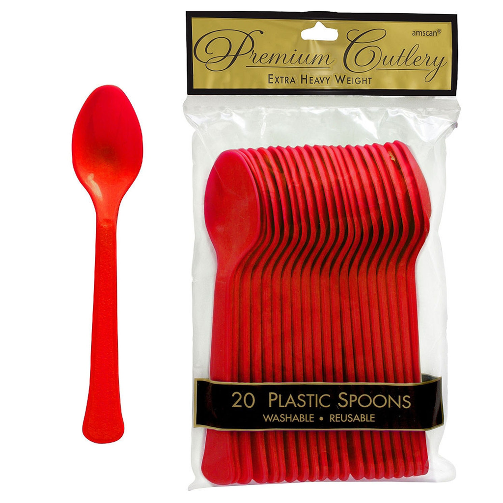 Cucharas Rojo 20 pz