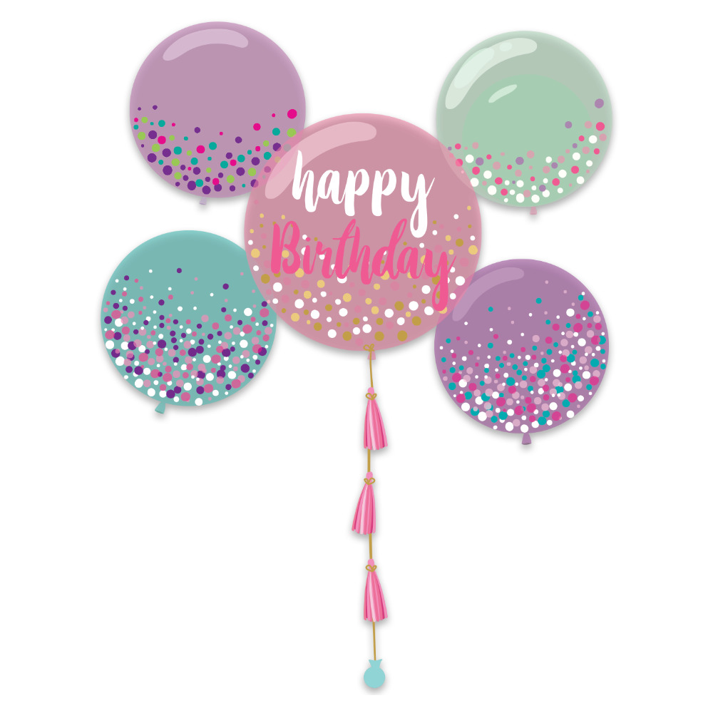 Adorno Movil Happy Bday Sweet Ballons