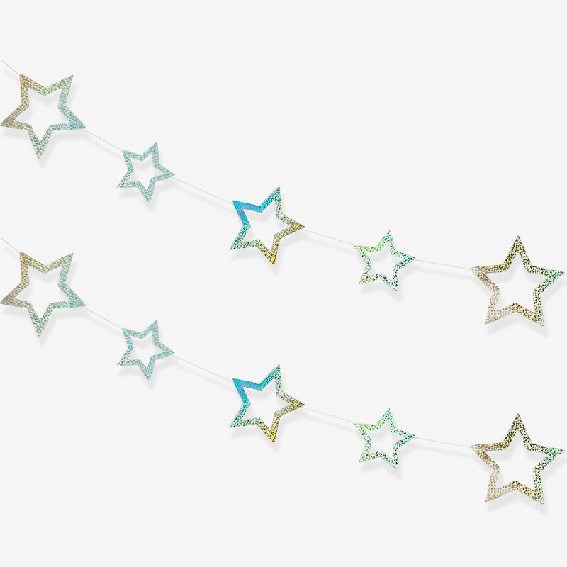 Banderin Estrellas Plata