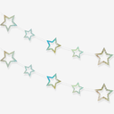 Banderin Estrellas Plata